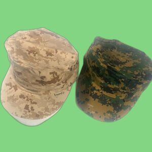 2 for 1 Trooper ARMY Digital Camouflage Youth Kids Caps Brown & Green Adjustable